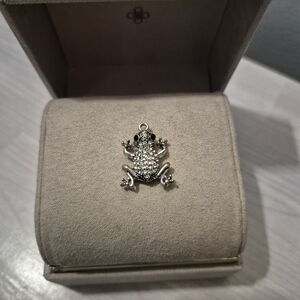 Silver Tone Frog Pendant